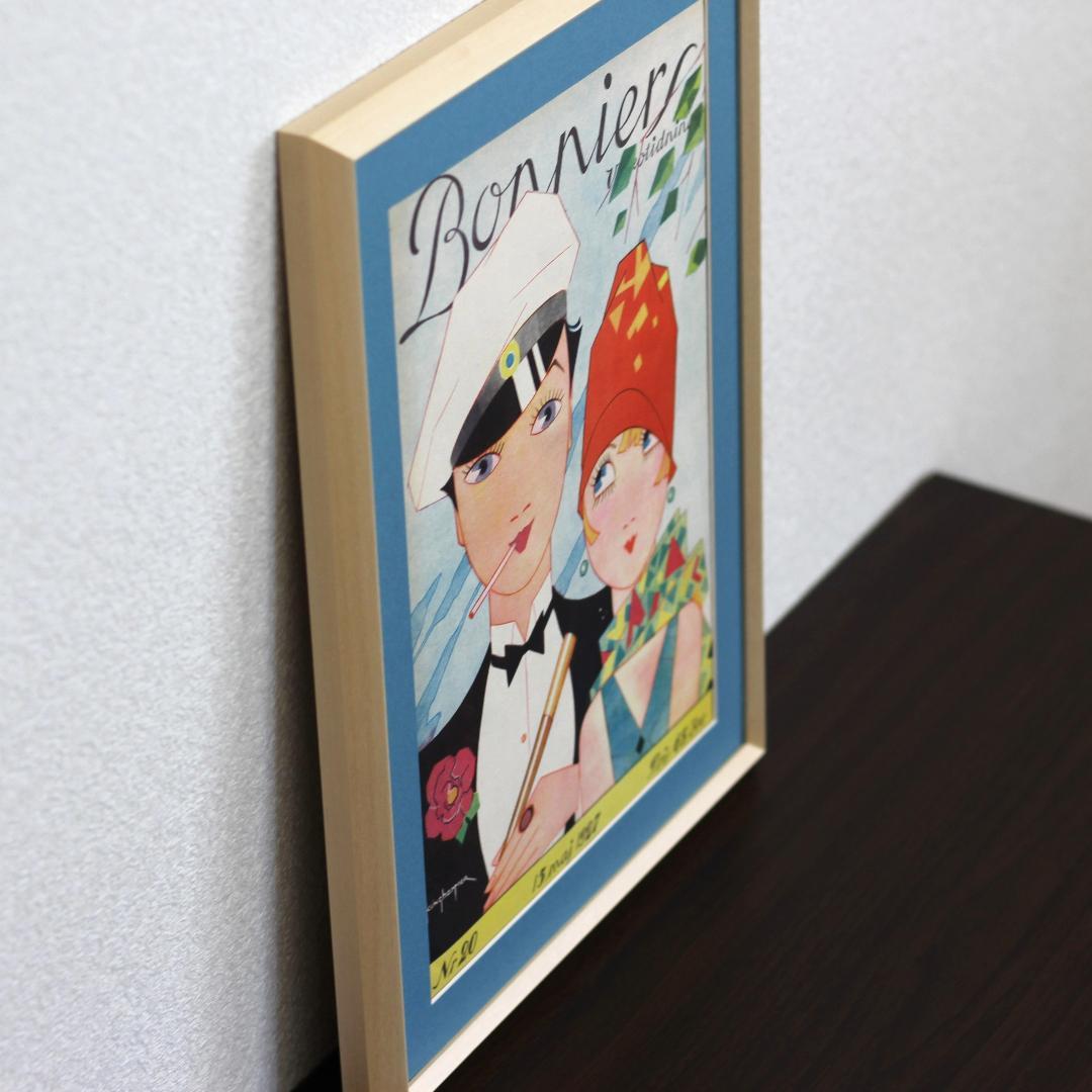 アンティークポスター 100年前 北欧スウェーデン アートイラスト ヴィンテージ