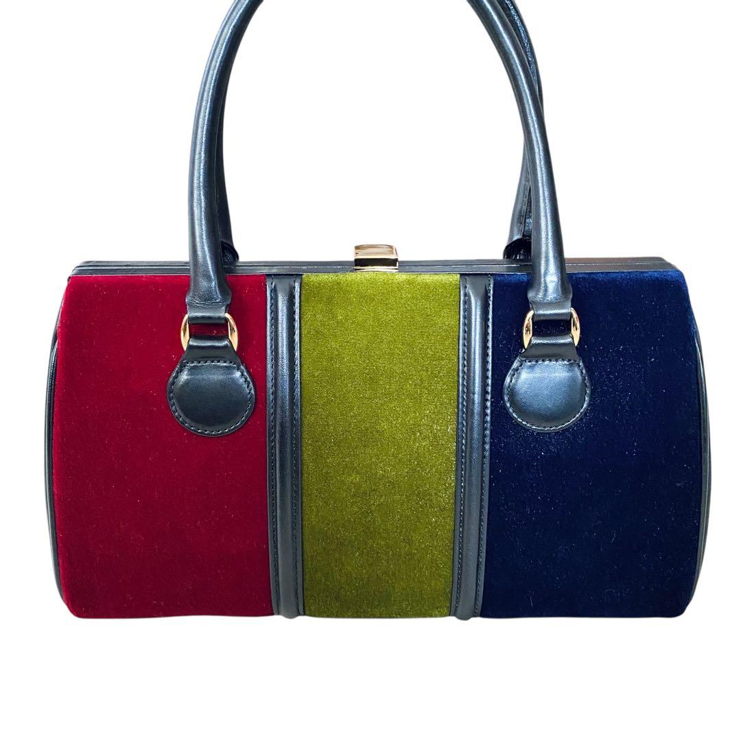 ロベルタディカメリーノ【極美品】バゴンギ調 マルチカラー ハンドバッグ