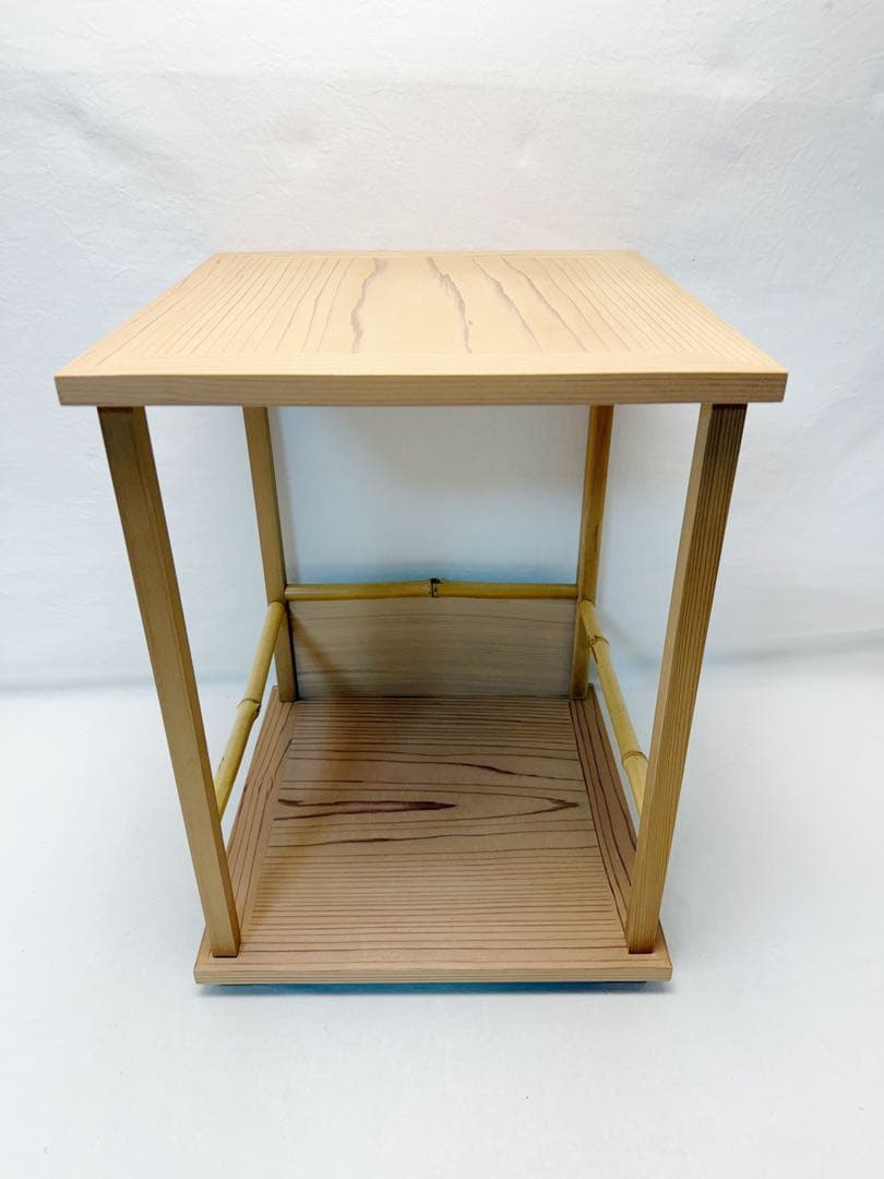 ほぼ未使用 茶道具 杉 四方卓 又妙斎好写 炉、風炉兼用 元箱