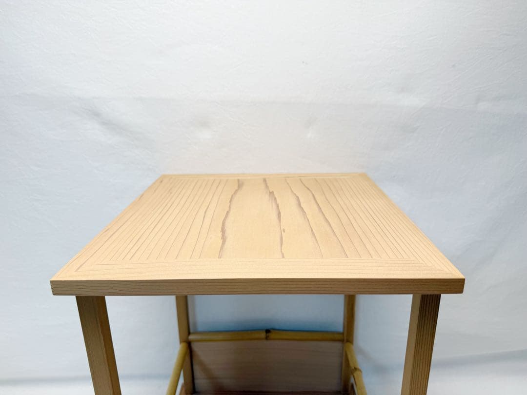 ほぼ未使用 茶道具 杉 四方卓 又妙斎好写 炉、風炉兼用 元箱