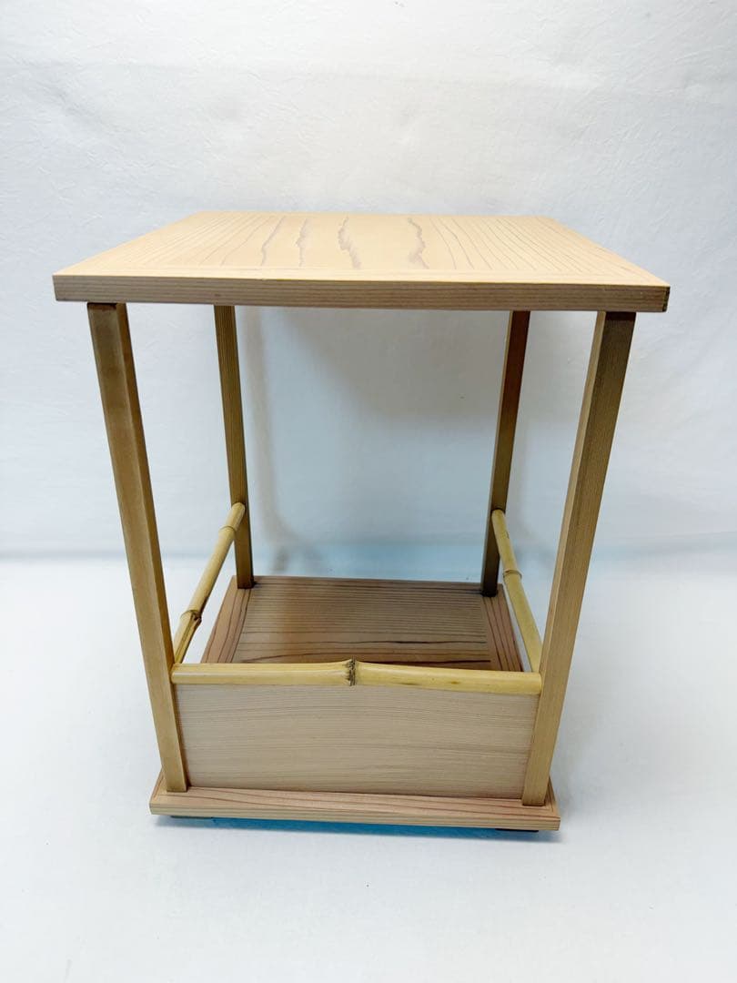 ほぼ未使用 茶道具 杉 四方卓 又妙斎好写 炉、風炉兼用 元箱