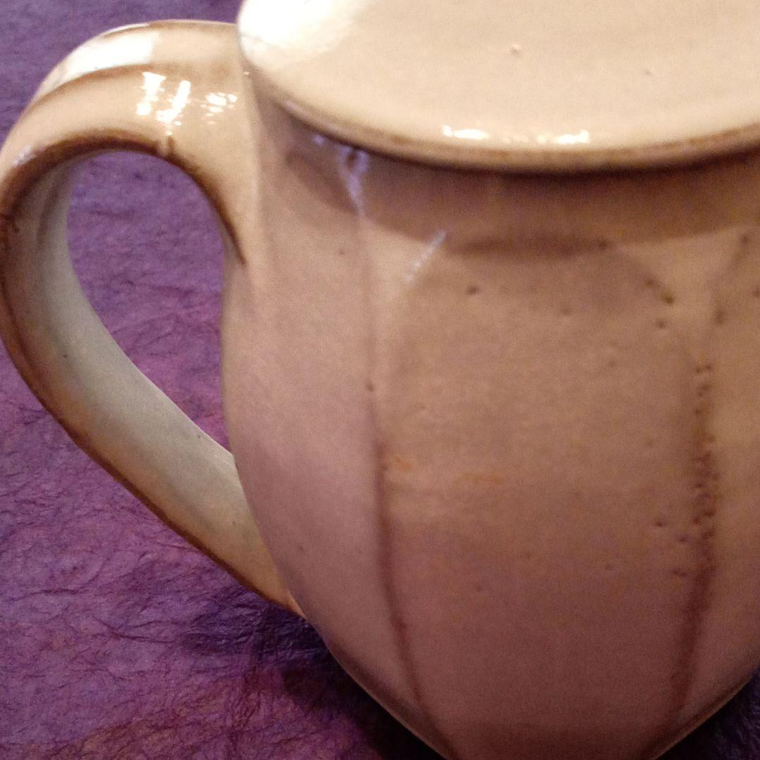 福光焼　白釉面取ポット