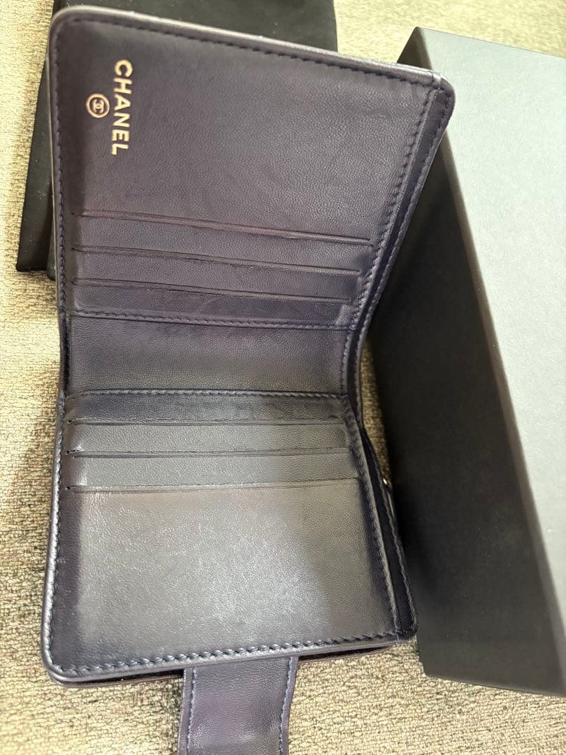 CHANEL ネイビー ミニウォレット