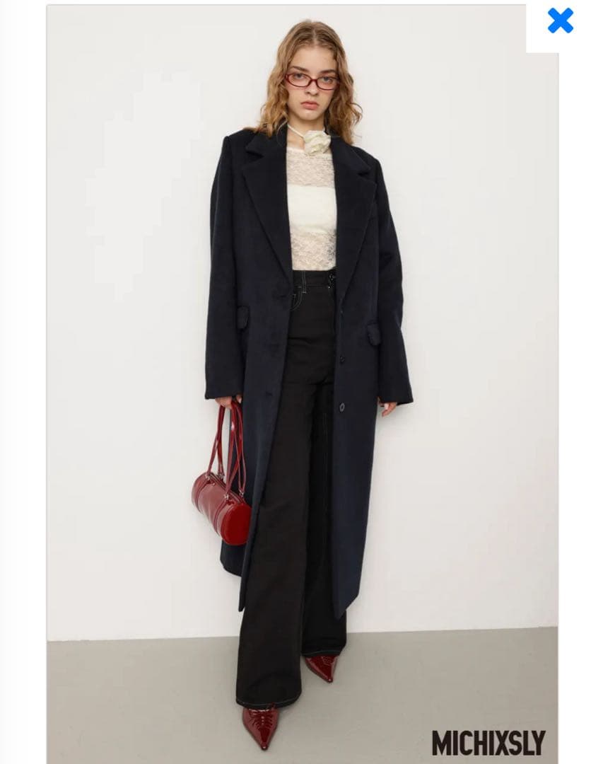 MICHYSLY チェスターコート　ネイビー