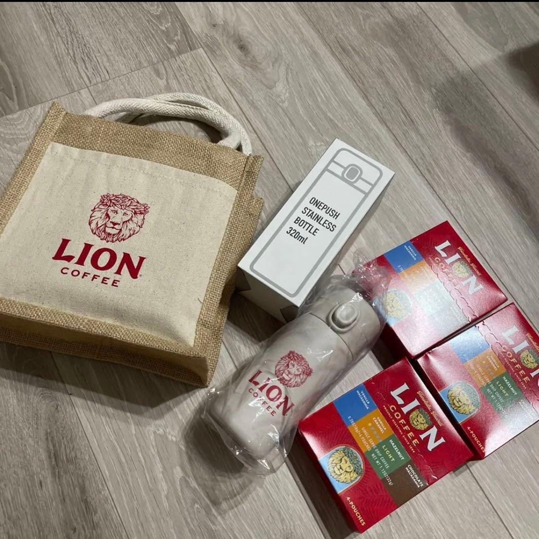 ライオンコーヒー　ドリップコーヒー　タンブラー　バッグ　グッズセット　福袋