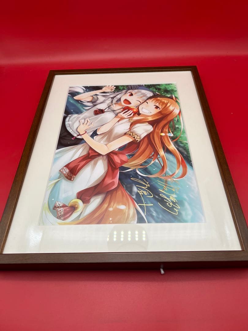 『狼と香辛料』＆『狼と羊皮紙』 著者＆イラストレーター箔押しサイン入り 複製原画