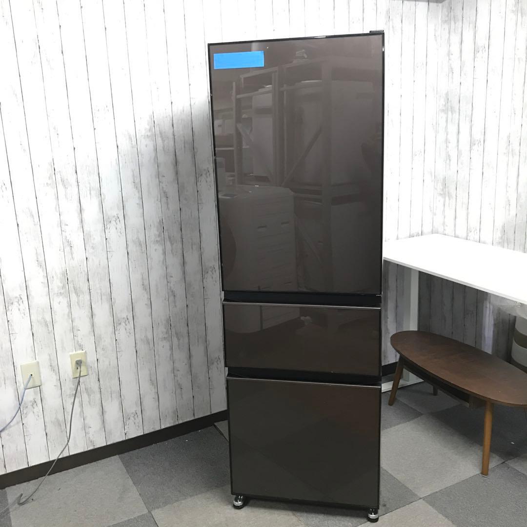 【美品】三菱ノンフロン冷凍冷蔵庫　MR-CG37E-T　２０１９年 H