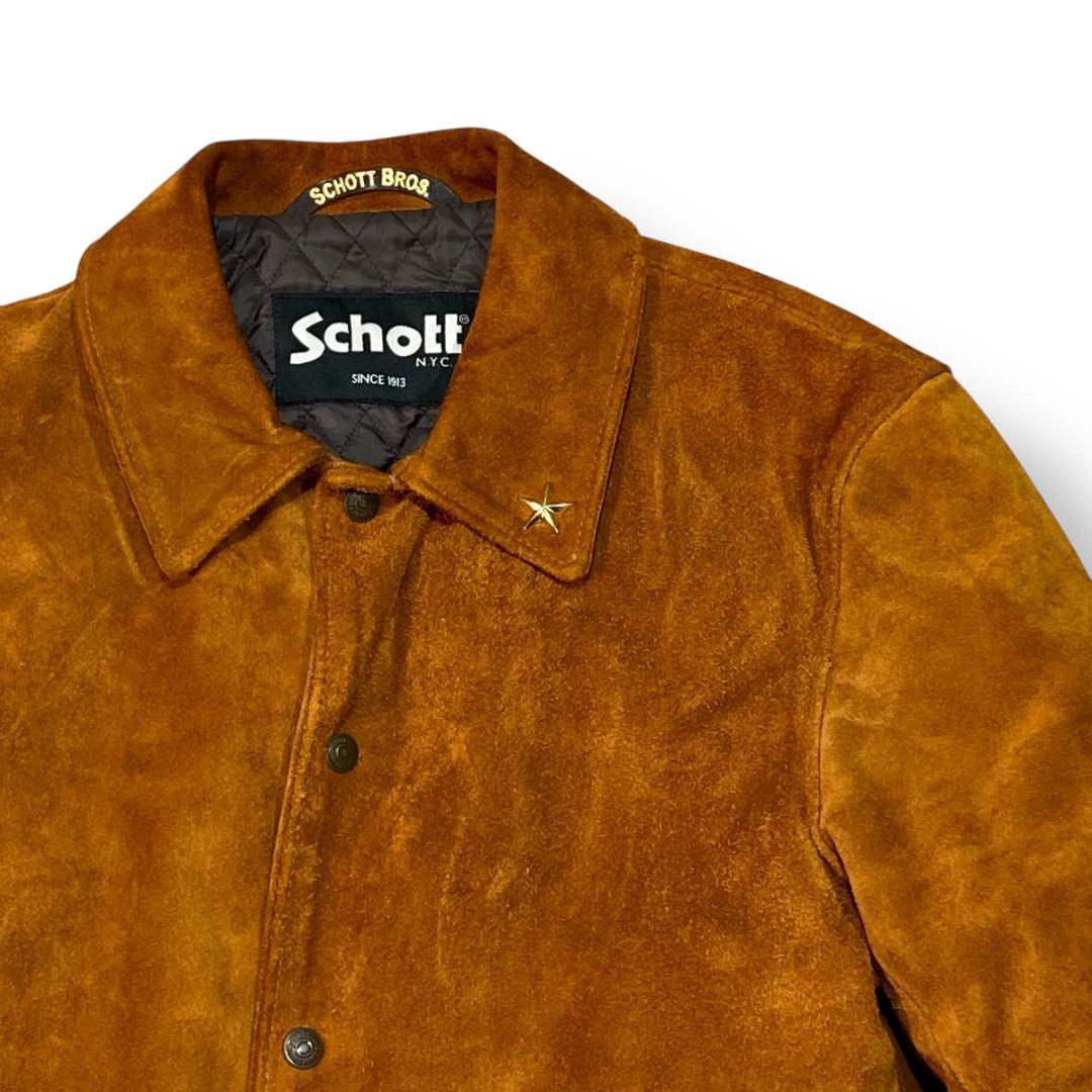Schott ショット スエード 中綿コーチジャケット アローズ別注 38
