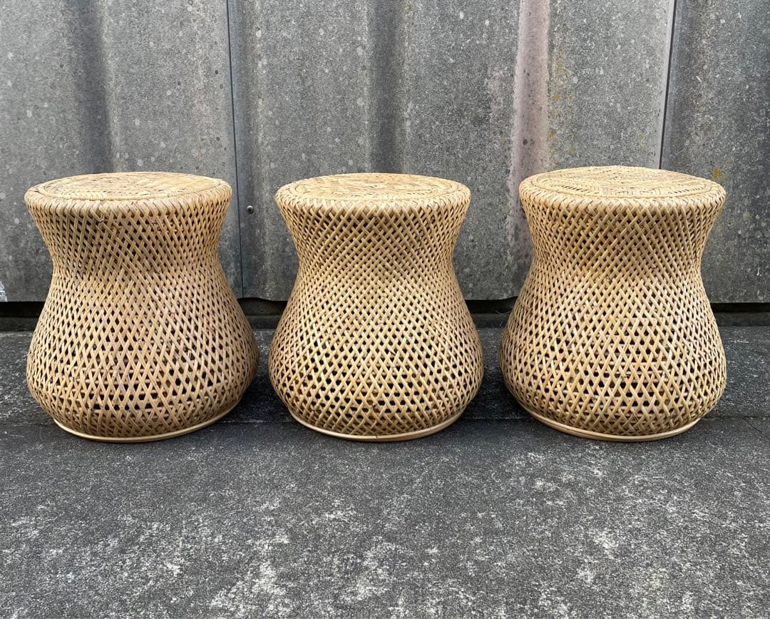 KANADEMONO/かなでもの/Eco Natural/ラタン/スツール/③