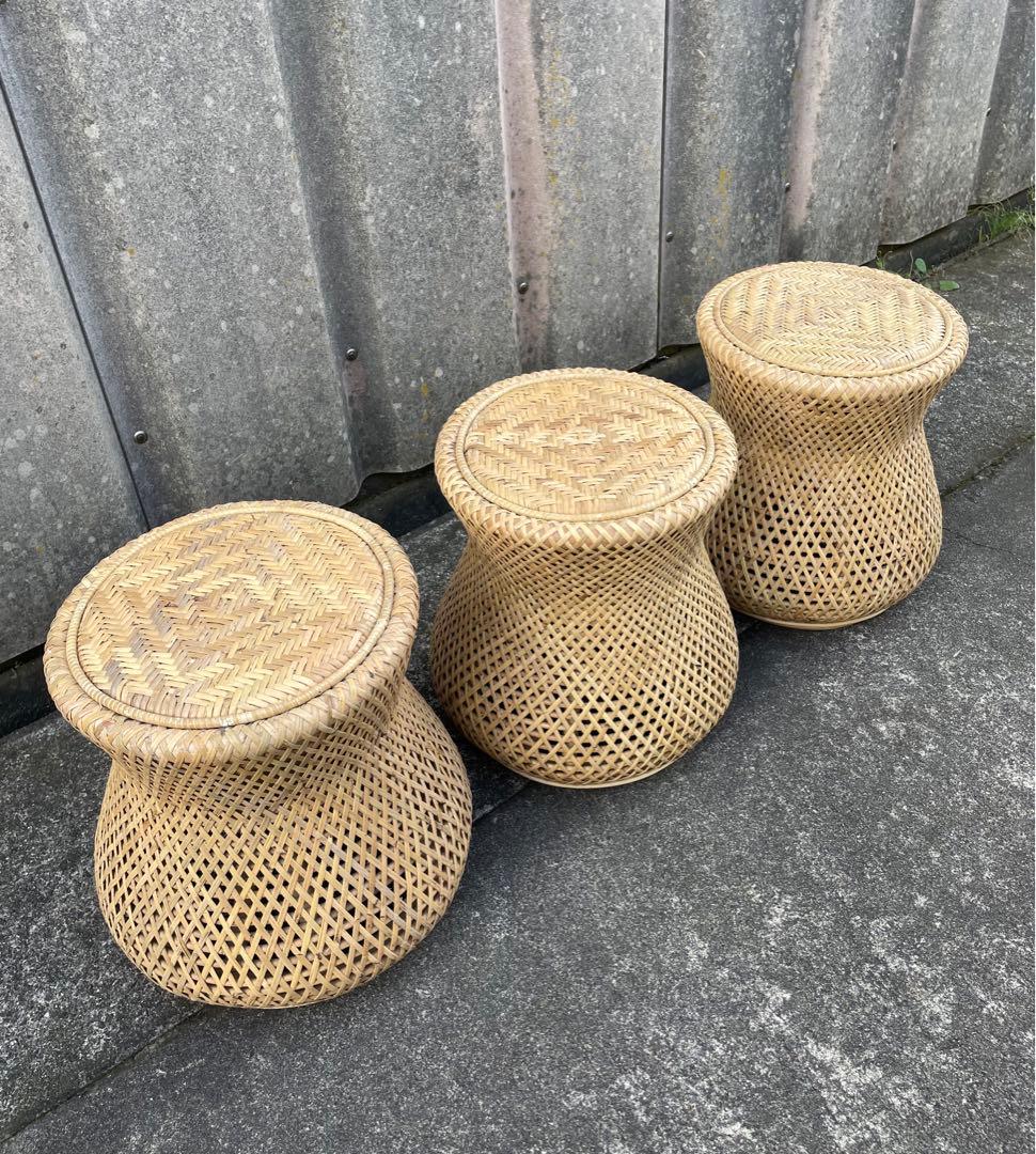 KANADEMONO/かなでもの/Eco Natural/ラタン/スツール/③