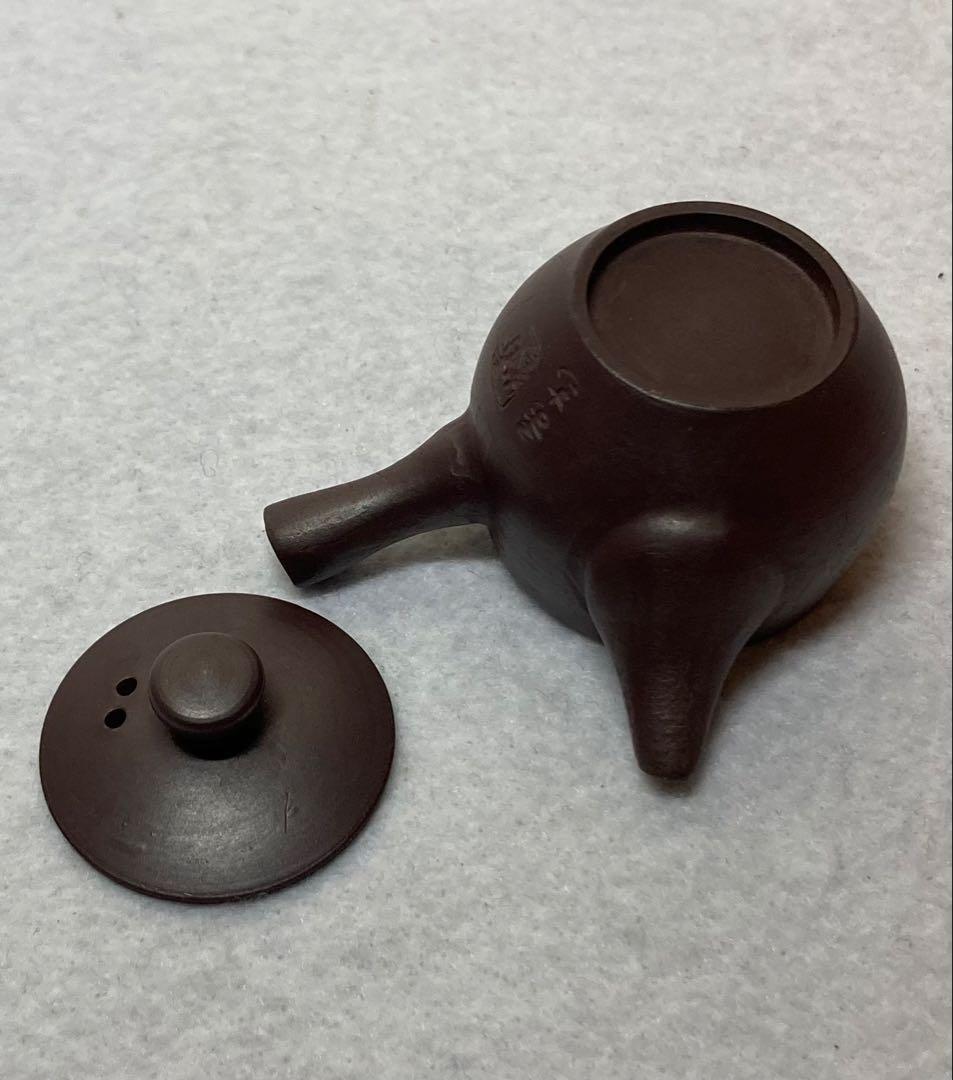 B324h 「萬古焼 茶器」春峰造　共箱　ミニチュア　一揃い　茶道具