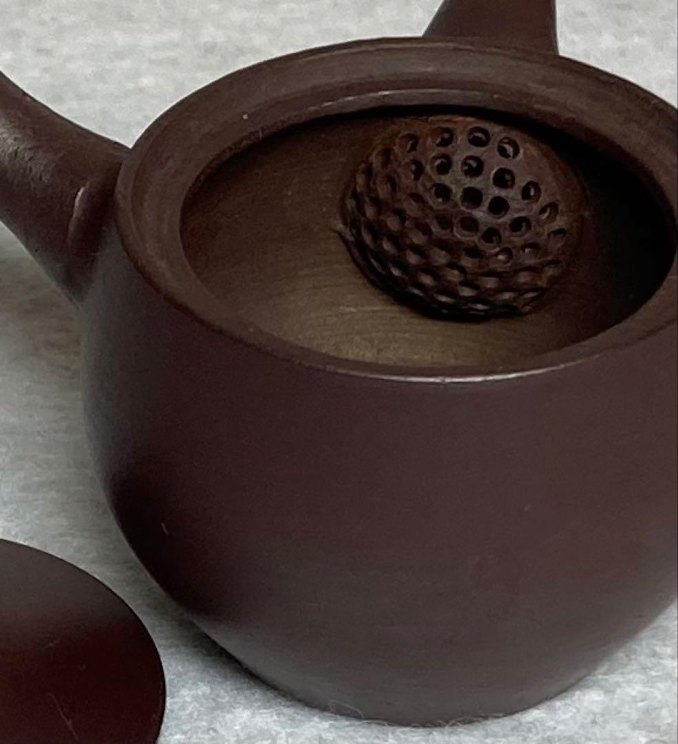 B324h 「萬古焼 茶器」春峰造　共箱　ミニチュア　一揃い　茶道具