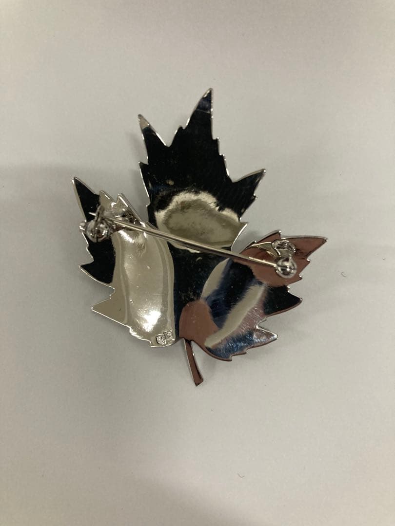 ミキモト リーフ ブローチ 真珠 カエデ