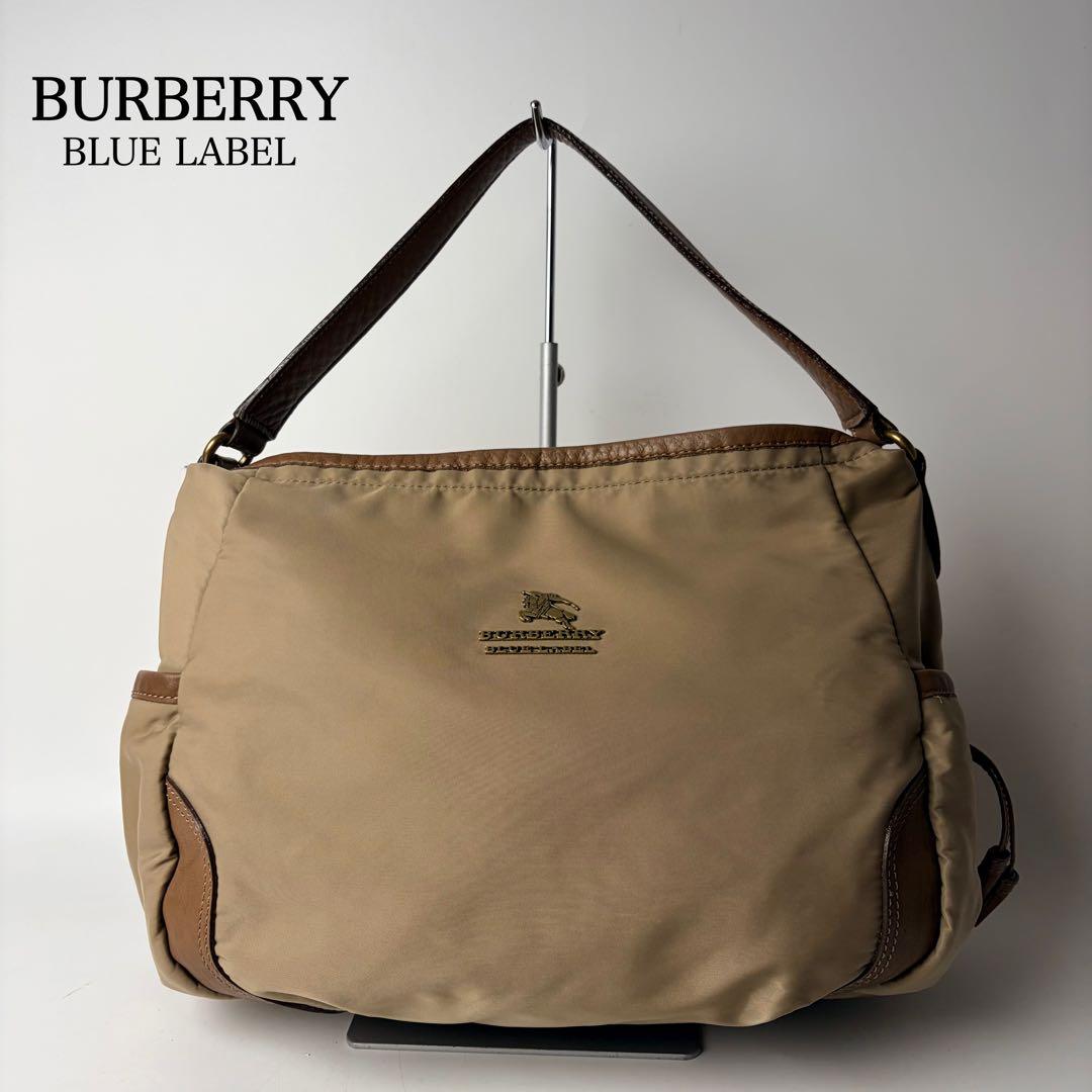 アルビバーバリーブルーレーベル ワンショルダーバッグ ホースロゴ金具