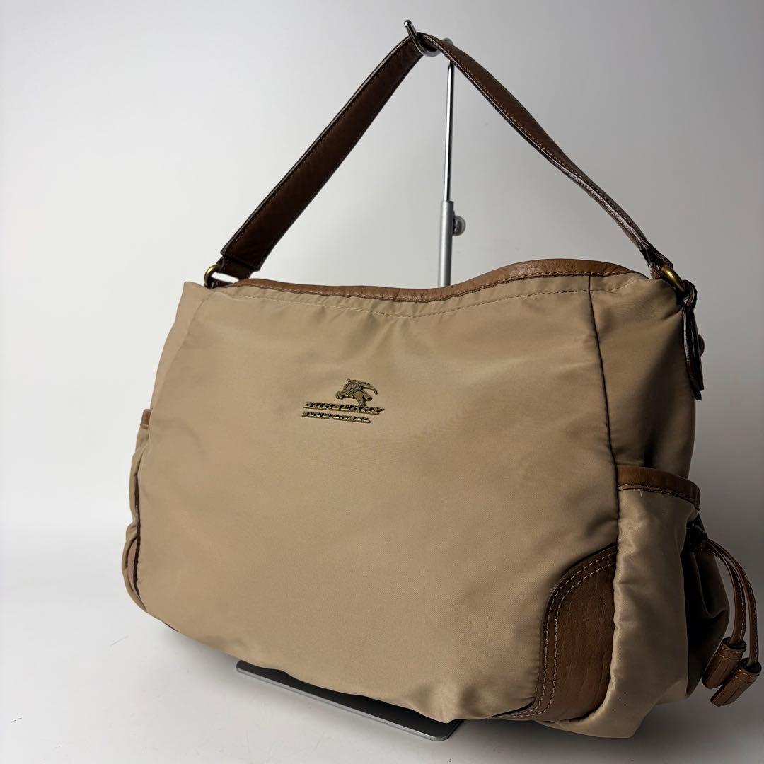 アルビバーバリーブルーレーベル ワンショルダーバッグ ホースロゴ金具