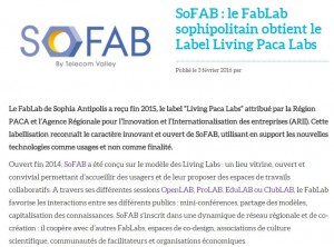 Label SoFAB dans MediaTic Info février 2016