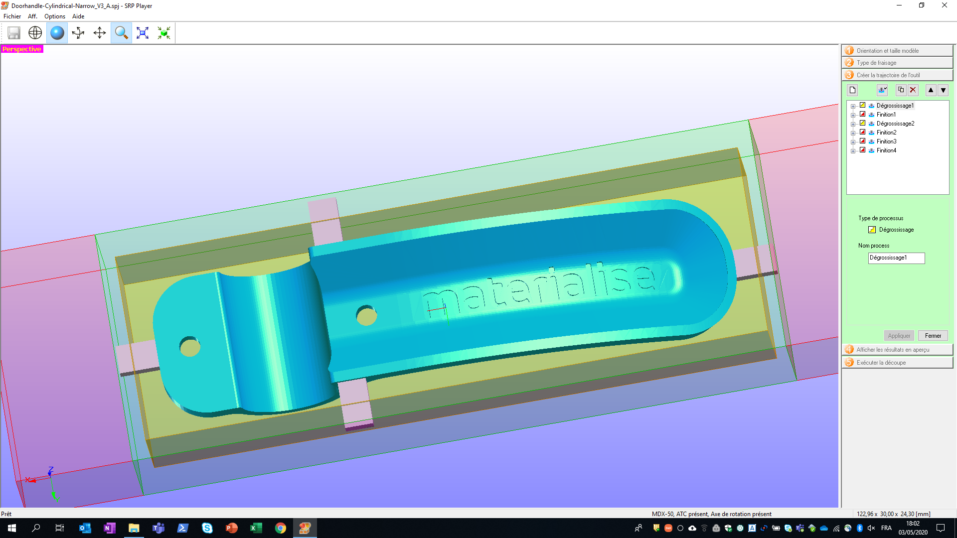 Usinage d’un STL avec la Modela MDX-50